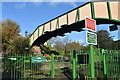 SU6232 : Footbridge at Ropley Station by David Martin
