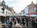 Christmas market on Nottingham Street, Melton Mowbray