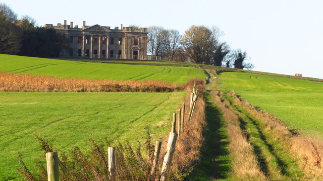 Track leading west towards Sutton Scarsdale Hall
