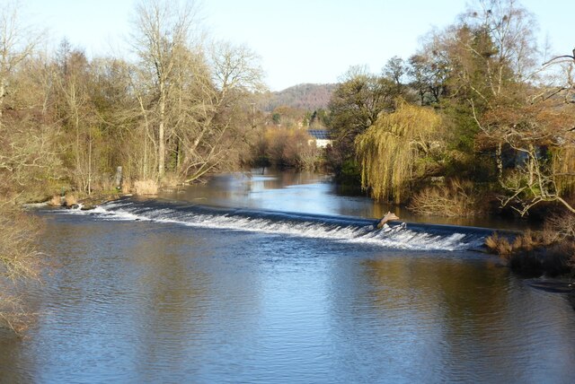Weir on the River Teme at Ludlow