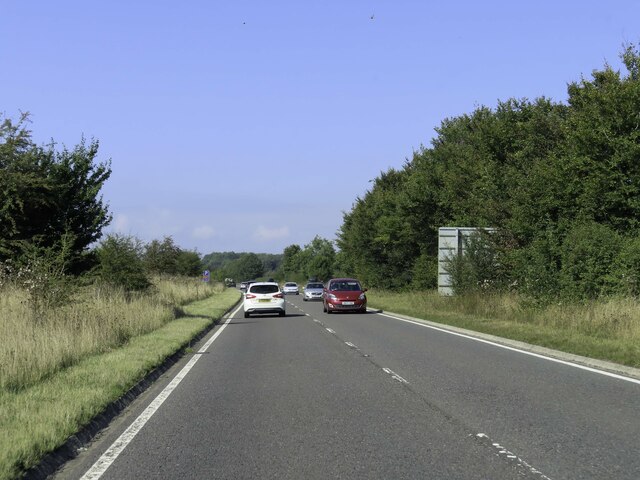 The A40 heading west near Hampnett
