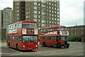 TQ4986 : The old and the new at Becontree Heath Bus Station – 1978 by Alan Murray-Rust