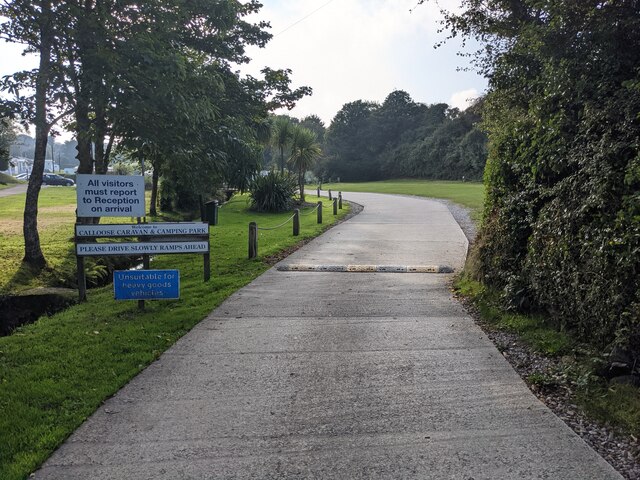 The entrance to Calloose Caravan and Camping Park