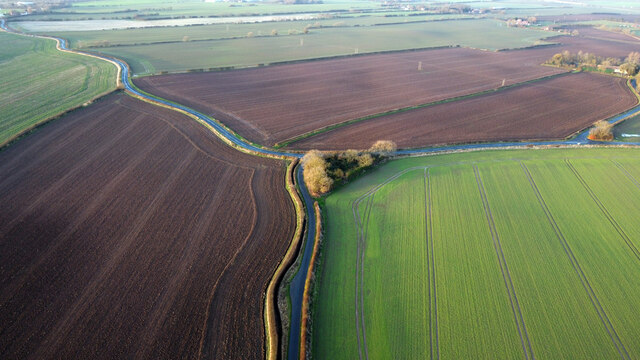 The Halsham to Withernsea Road from the Air