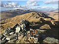 NN2018 : Summit cairn and ruined trig point, Beinn Bhuidhe by Steven Brown