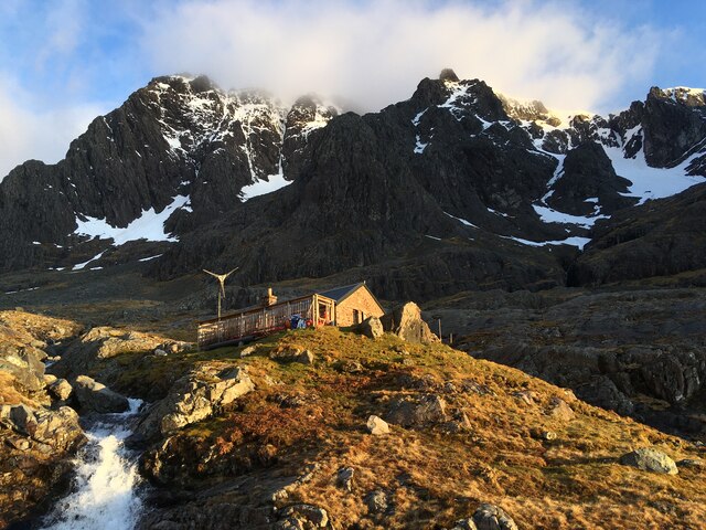 CIC Hut and north face of Ben Nevis