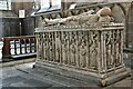 SK1242 : Norbury, St. Mary and St. Barlok Church: Memorial to Nicholas Fitzherbert (d.1473) by Michael Garlick