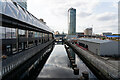 The North Dock on the Isle of Dogs, next to Canary Wharf Crossrail station