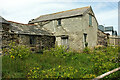 SW9378 : Derelict farm buildings, Trebetherick by Derek Harper