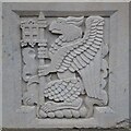 SO7745 : Crest on gate pier by Philip Halling