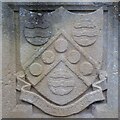 SO7745 : Crest on gate pier by Philip Halling