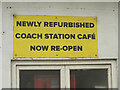 SX9164 : Notice at Torquay Coach Station by Derek Harper