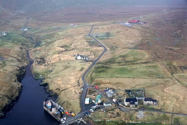 Ham, Foula, from the air