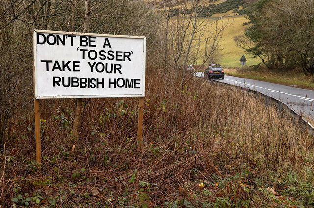 Dont Be A Tosser Walter Baxter Geograph Britain And Ireland