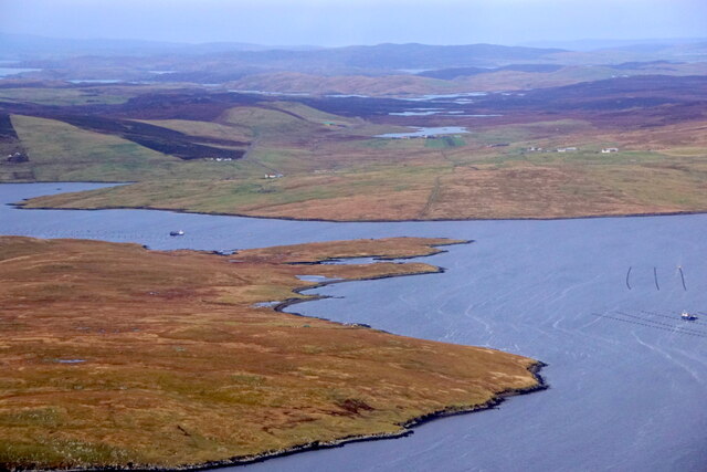 Mara Ness, Gruting Voe, from the air