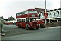 SJ8847 : Bus leaving Hanley Bus Station – 1970 by Alan Murray-Rust