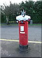NS5473 : Pillar box, Christmas Day by Richard Sutcliffe