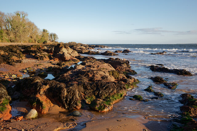 Shoreline rocks north of Rosemarkie beach