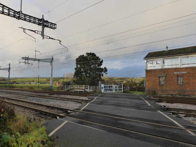 Level crossing, signal box, and overhead... © Ruth Sharville cc-by-sa/2 ...