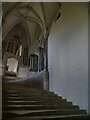 ST5545 : St Andrew's Cathedral, Wells - the forbidden stairs by Stephen Craven