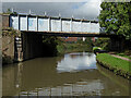 Railway bridge and canal in Nuneaton, Warwickshire