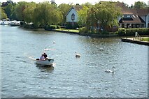 TG3018 : View south from Norwich Road Bridge, Wroxham by Bob Walters