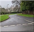 North along Court House Road, Llanvair Discoed