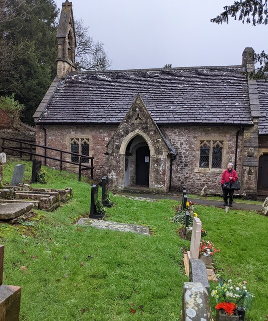 Entrance to the Church of St Mary, Llanvair Discoed