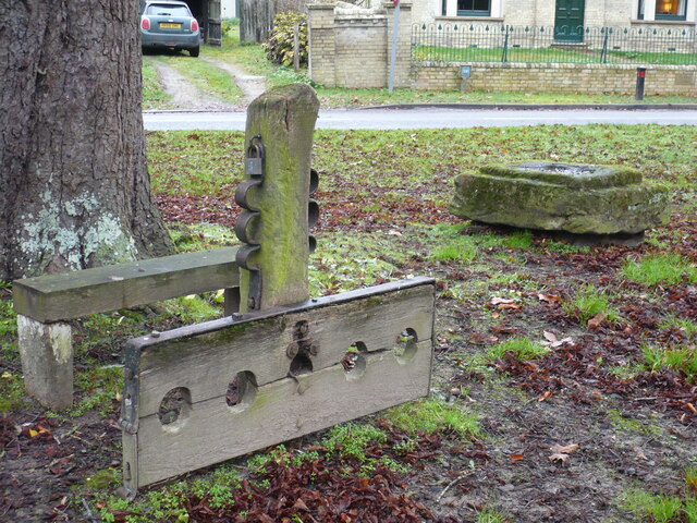 Meldreth stocks, whipping post, and cross base