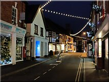 SO6299 : Christmas lights on Much Wenlock High Street by Mat Fascione