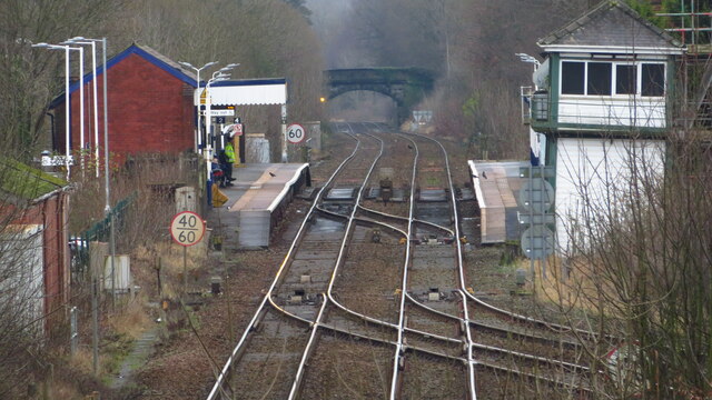 Romiley Station from Quarry Road Bridge