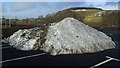 Pile of snow at Scottish Antique and Art Centre, Abernyte