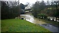 Flooded road at Lower Chalkley Farm