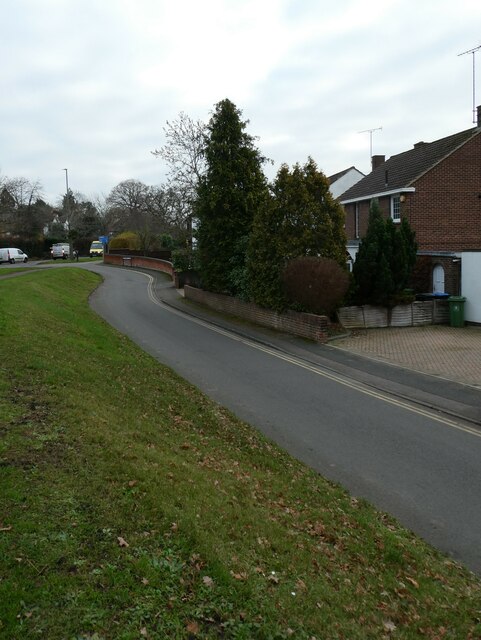 Approaching the junction of Turnoak Lane and Wych Hill Lane