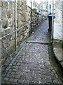 Cobbles and granite steps on Bethesda Hill