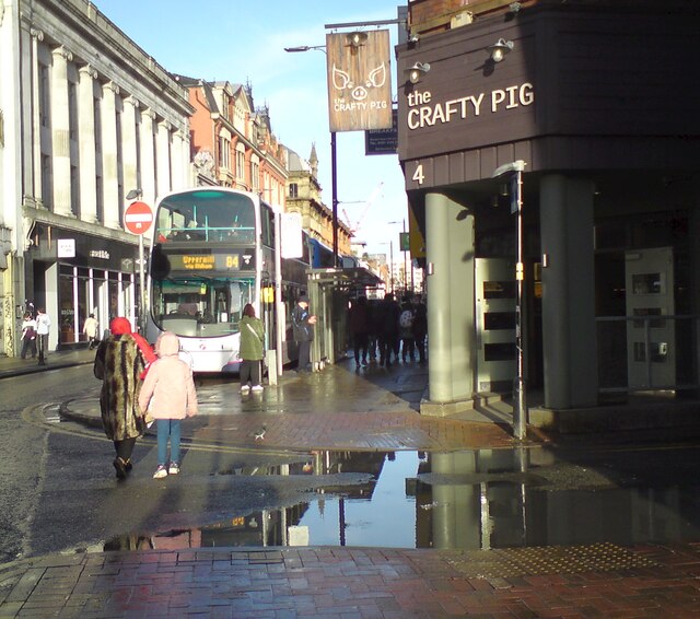 Minor flooding on Oldham Street