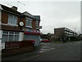 Approaching the junction of Walton Road and Omega Road