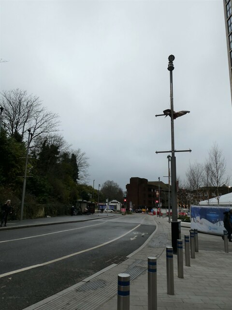CCTV pole in the High Street