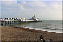 TV6198 : Midday New Year's Day 2022 photo of Lion's Pier, Eastbourne by Andrew Diack