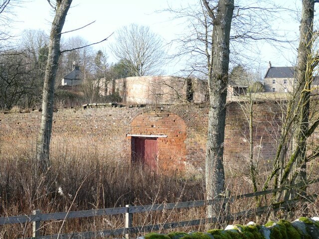 The former walled garden at Swinburne Castle