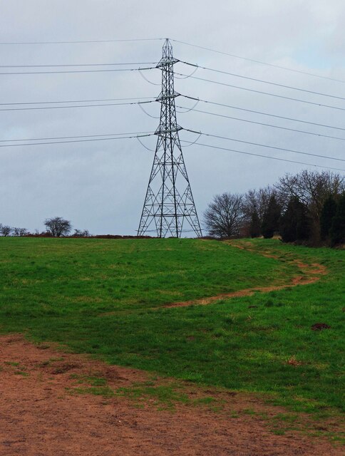 Electricity pylon in field near Spennells, Kidderminster, Worcs