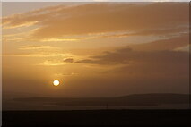 HU6198 : Sunset over Uyea by Mike Pennington
