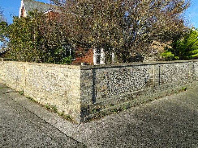 Cut mark on a wall in Pakefield Road