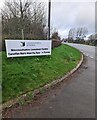 Monmouthshire Livestock Centre nameboard near Raglan