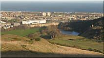 NT2773 : View towards Meadowbank from Salisbury Crags by Richard Webb