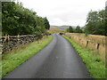 Minor road and bridge near to Broadgairhill Farm