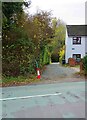 Lane off B4194 road leading into Wyre Forest, Buttonoak