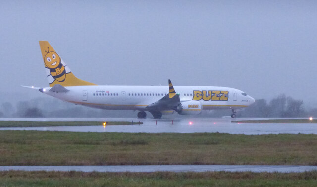 Buzz Boeing 737 Max at Glasgow Airport