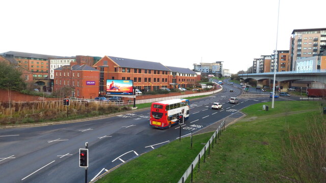 View towards Sheffield Parkway from Park Square