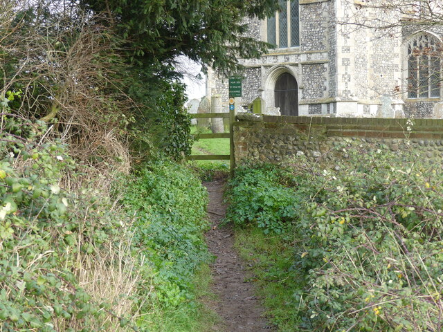 Footpath heading towards Churchyard